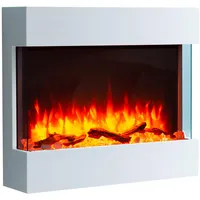 Xxxl Elektrokamin Balderia Alva, Weiß, Metall, Holzwerkstoff, 73x64x20 cm, Fernbedienung, Flammeneffekt separat schaltbar, Überhitzungsschutz, Thermostat, Dimmer, Freizeit, Heizen & Kühlen, Elektrokamine