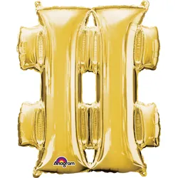 Folienballon Symbol # gold 83cm