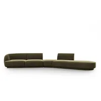 Micadoni Sofa Miley, modular 5-Sitzer grün