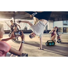 LAMAX PartyGo1 Play LXPSMPGO1PLBA (4 h, Bluetooth Lautsprecher, Schwarz