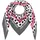 Zwillingsherz Dreieckstuch ZWILLINGSHERZ "Herzen Allover", Damen, pink (grau), Web, Polyester, Modetücher, durchgehendes Herz-Muster mit Schriftzug, glänzende Oberfläche