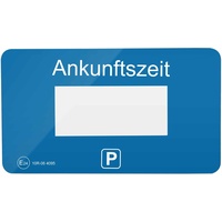 Parkwächter V1 Klebepads mit Parkscheiben-Folie für die elektronische Parkscheibe, 2 Stück, deutsch, blau