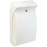 Proregal Funktionaler Design-Wandbriefkasten aus Kunststoff 18,7 Liter, HxBxT 42x13x27 | Einwurföffnung 26,1x3,9cm | Weiß