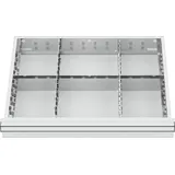 Stier Schubladeneinteilung Metalleinteilung BLH 100/125 mm Innenmaß 600x450 mm 6 Fächer