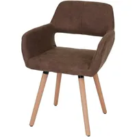 Mendler 6er-Set Esszimmerstuhl HWC-A50 II, Stuhl Küchenstuhl, Retro 50er