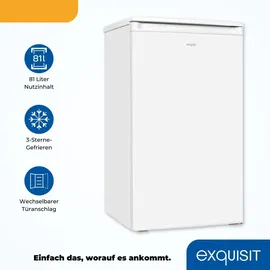 Exquisit KS117-3-040E Kühlschrank (81 l, 850 mm hoch, Weiß)