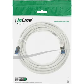 InLine Patchkabel, S/FTP (PiMf), Cat.6A, halogenfrei, weiß, 20m