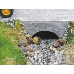 Wasserdurchlass (kleine Brücke) Ziegel mittel 6 Stück grau Modell von Juweela 1:...