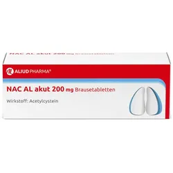 NAC AL akut 200 mg Brausetabletten zur Erleichterung des Abhustens bei erkältungsbedingter Bronchitis (Schleimlöser)
