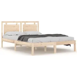 vidaXL Massivholzbett 200 x 200 cm Braun