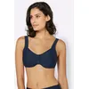 Bustier-Bikini-Top FEEL GOOD, Damen, Gr. 48, Cup D, blau (marine), Elasthan, Polyamid, Bikini-Oberteile Bikini-Oberteil