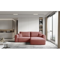 Fun Möbel Ecksofa Sofa FLAVIO mit Schlaffunktion Stoff, Castel Lachs Ottomane Rechts