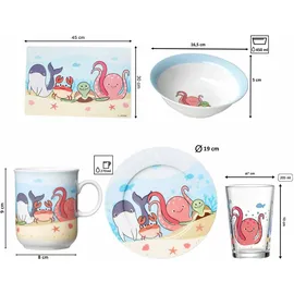 Ritzenhoff & Breker Geschirr-Set mit Kinderbecher Unterwasserwelt 7er Set