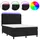 vidaXL Boxspringbett mit Matratze & LED Schwarz 140x200 cm Samt