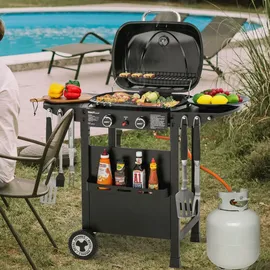Royal Gourmet 2-Brenner Gasgrill und Griddle Combo schwarz
