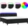 vidaXL Boxspringbett mit Matratze & LED Schwarz 160x200 cm Samt