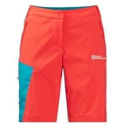 Jack Wolfskin Damen Glastal Shorts, 40 - tango orange
