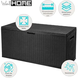 WellHome - Nizza Gartentruhe 350L 120x52x60cm