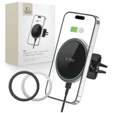 TECH-PROTECT A2 Autotelefonhalter MagSafe 15W induktivem Ladegerät Lüftungsschlitze – Schwarz