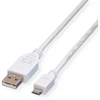 Value USB-A auf Micro USB 2.0 0,15 m Weiß
