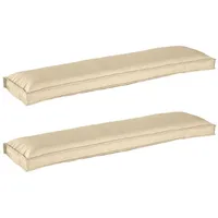 VidaXL Palettenkissen für Bank 2 Stk Beige 150x40x8 cm