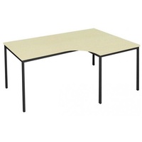Steelboxx Eckschreibtisch 200x80cm Winkelschreibtisch Freiformtisch Computertisch (Komplett-Set, 1-St), Qualität und Sicherheit beige|schwarz
