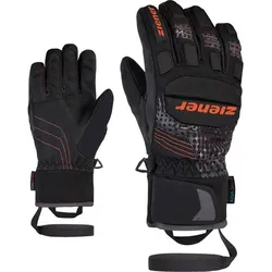 ZIENER Kinder Handschuhe LURO ASR PR, black.orange pop, 5,5