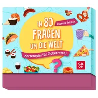 Groh Verlag In 80 Fragen um die Welt - Essen und Trinken: Kartenspiel für Globetrotter