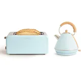 CREATE/PACK TOAST RETRO XL + KETTLE RETRO L/Toaster Pastellblau mit Wasserkocher Pastellblau/Wasserkocher 1,7 L