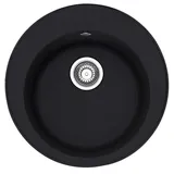 Franke Pamira ROG 610-41 links Einbauspüle fragranit schwarz matt Handbetätigung 510 x 510 mm