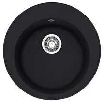 Franke Pamira ROG 610-41 links Einbauspüle fragranit schwarz matt Handbetätigung 510 x 510 mm