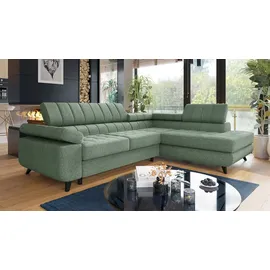 Mirjan24 Eckcouch Abriamo 10 L-Form 2-Sitzer Grün