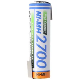 Panasonic Mignon AA NiMH Akku BK-3HGAE mit Lötfahne in Z-Form