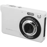 Digitalkamera, 50 MP, 1080P, 16-facher Digitalzoom, Autofokus, Point-and-Shoot-Kamera, 2,8-Zoll-TFT-Bildschirm, Taschen-Kompaktkamera mit LED-Blitz, Dauer- und Zeitaufnahme (White)