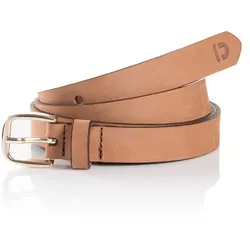 Synthetikgürtel TOM TAILOR "TTDMEGAN", Damen, Gr. 100, beige, Rindsleder, Gürtel, schmal & vielseitig kombinierbar (2 cm Breite)