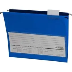 Eichner PVC-Hängemappe Platin Lineseitlich offen, blau