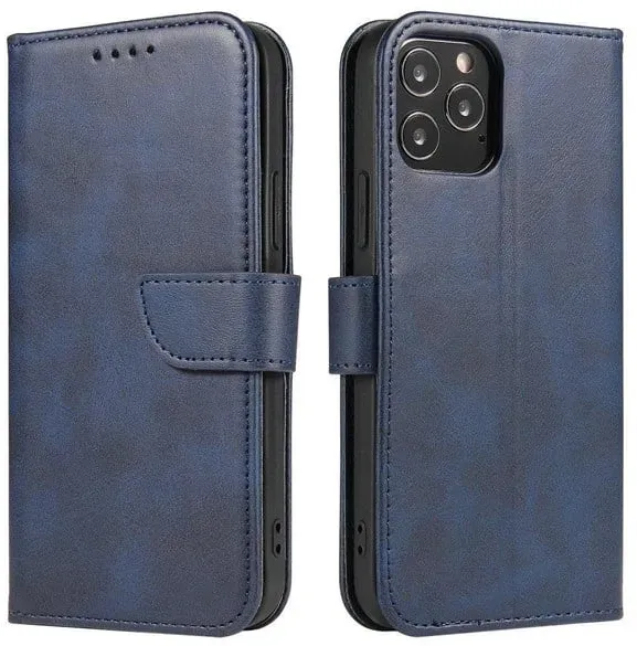 Magnet Case elegant case case cover with a flap and stand function Poco M4 Pro 5G Blue