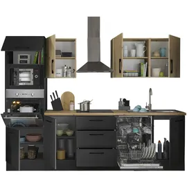 BASIC by Balculina Küchenzeile Turin 280 cm schwarz