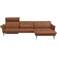 Himolla Ecksofa, Braun, Textil, Uni, Ottomane rechts, L-Form, 330x174 cm, Blauer Engel, Goldenes M, Emas, Typenauswahl, Lederauswahl, Stoffauswahl, Hocker erhältlich, Rücken echt, Wohnzimmer, Sofas & Couches, Wohnlandschaften, Ecksofas