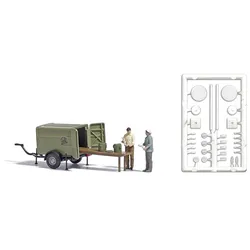 Erntevesper: Versorgungsanhänger, Figuren usw. Modell von Busch 1:87