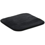Gözze - Premium Rutschfester Badteppich, RIO, 100% Microfaser, 50 x 45 cm - Schwarz