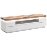 MCA Furniture Romina TV-Lowboard 175 cm  5 Schubkästen weiß matt/Wildeiche