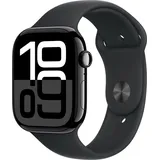 Apple Watch Series 10 GPS 46 mm Aluminiumgehäuse diamantschwarz Sportarmband schwarz S/M