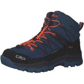 CMP Kids Rigel Mid Shoe Wp Trekking-Schuhe, Dusty blue-flash Orange, 34