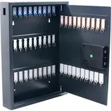 Pavo High Security Magnettag Schlüsseltresor grau mit 50 Haken, Elektronikschloss, 45,0 x 7,7 x 57,5 cm, 1 St.