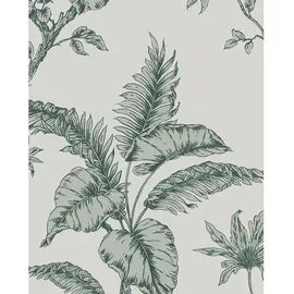 Schöner Wohnen Vliestapete Floral 10 m x 0,53 m 300 g Beige/Grau 34193