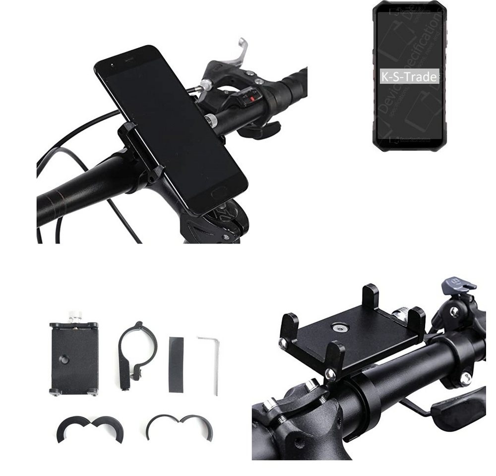 K-S-Trade für Ulefone Armor X9 Pro Smartphone-Halterung, (Handyhalterung das Fahrrad Halter Lenkstange Fahrradhalterung) schwarz