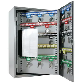 HMF 135500-07 Schlüsselschrank, 500 Haken, 73 x 55 x 20,5 cm, Lichtgrau