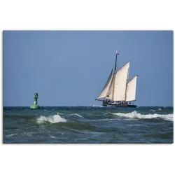 Artland Leinwandbild »Segelschiff auf der Ostsee«, Boote & Schiffe, (1 St.), auf Keilrahmen gespannt Artland Farbe Bild(er): blau