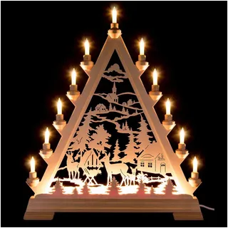 Kunstgewebe Taulin Schwibbogen Lichterspitze Forsthaus (56cm) von Kunstgewerbe Taulin